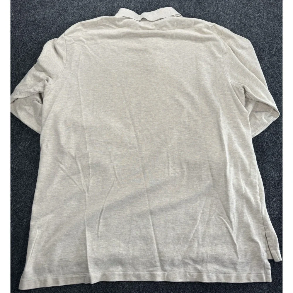 Vintage Polo Ralph Lauren Long Sleeve Polo Shirt 2XLT Beige Hong Kong